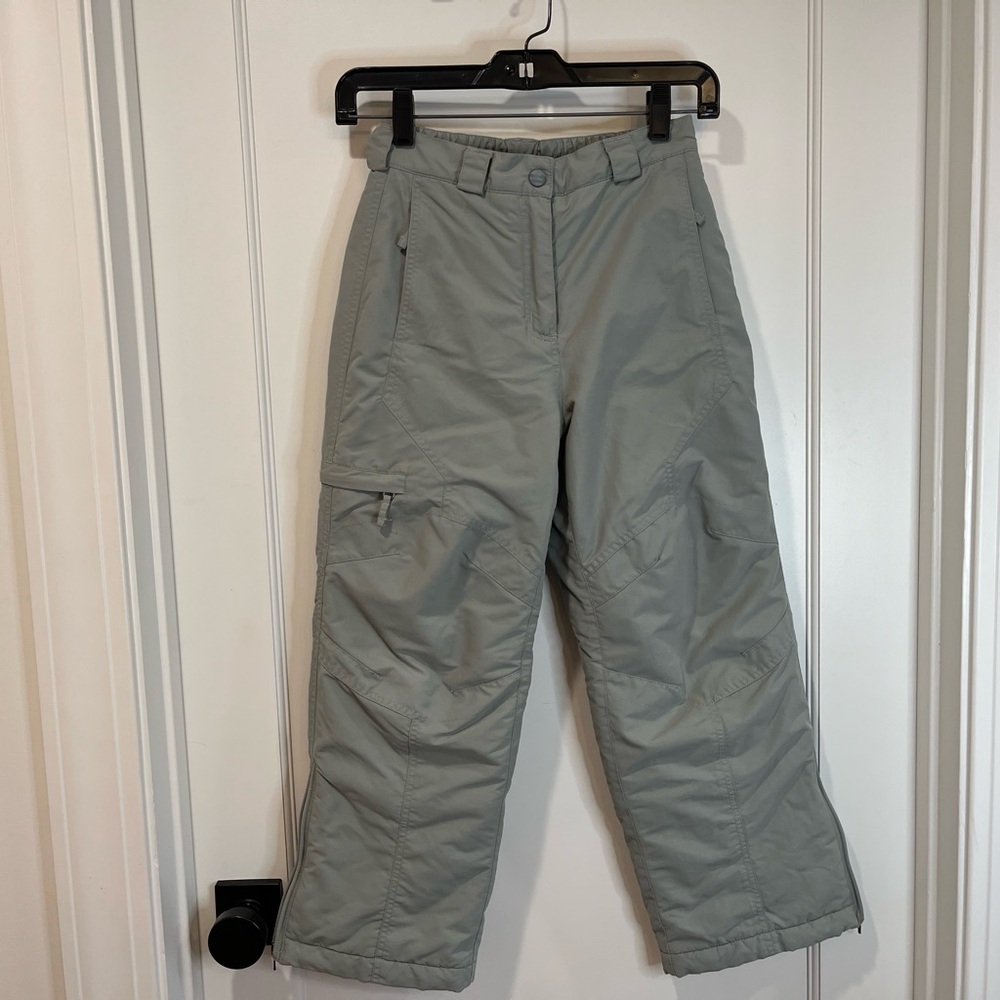 L.L. Bean Kids' Light Gray Snow Pants Size 8